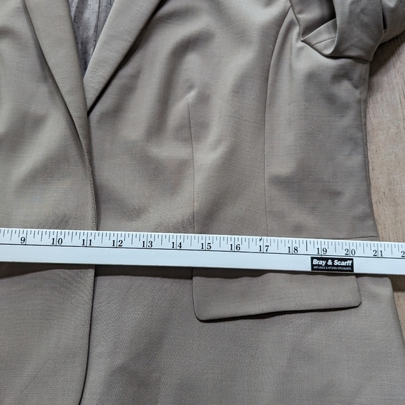 Talbots NEW wool blend Tan one button blazer size 14 - Picture 9 of 12